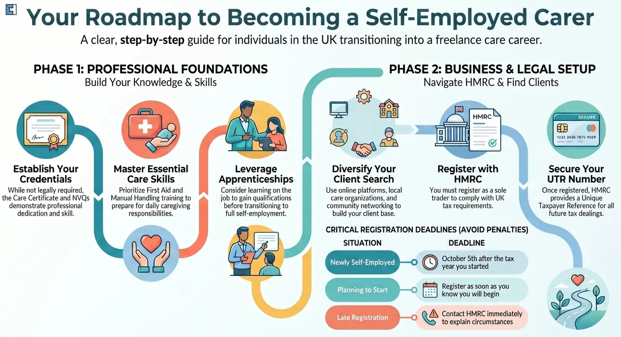 Your Roadmap to Become a self-Employed Carer