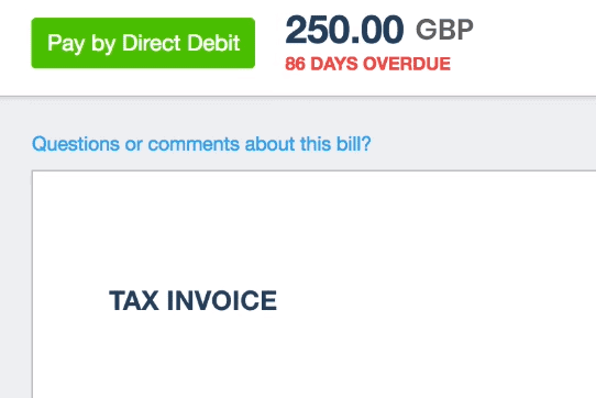 GoCardless Xero Invoices