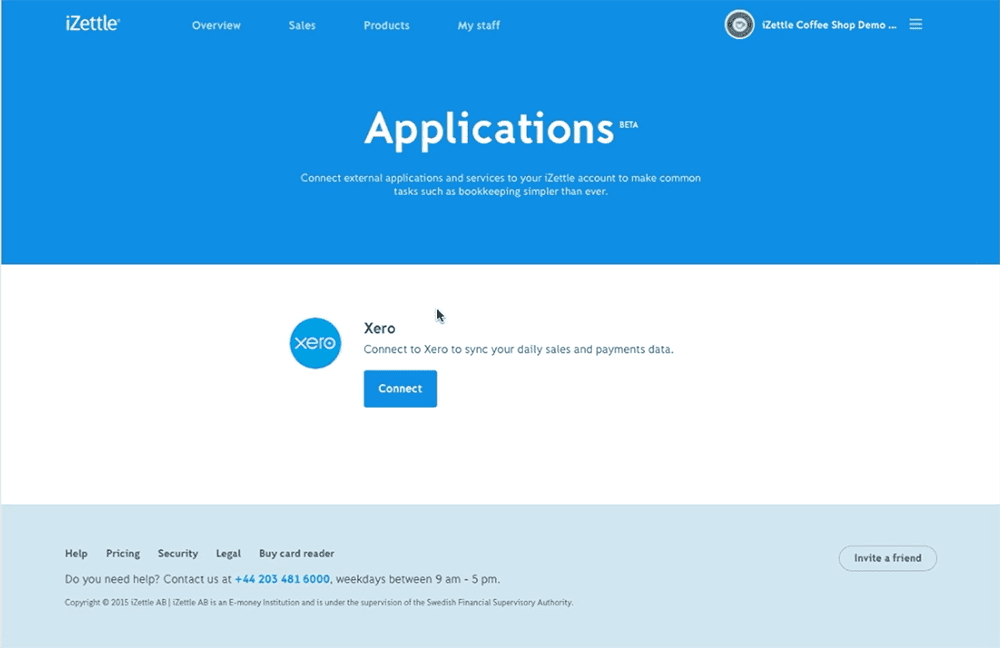 Zero Integration with Izettle