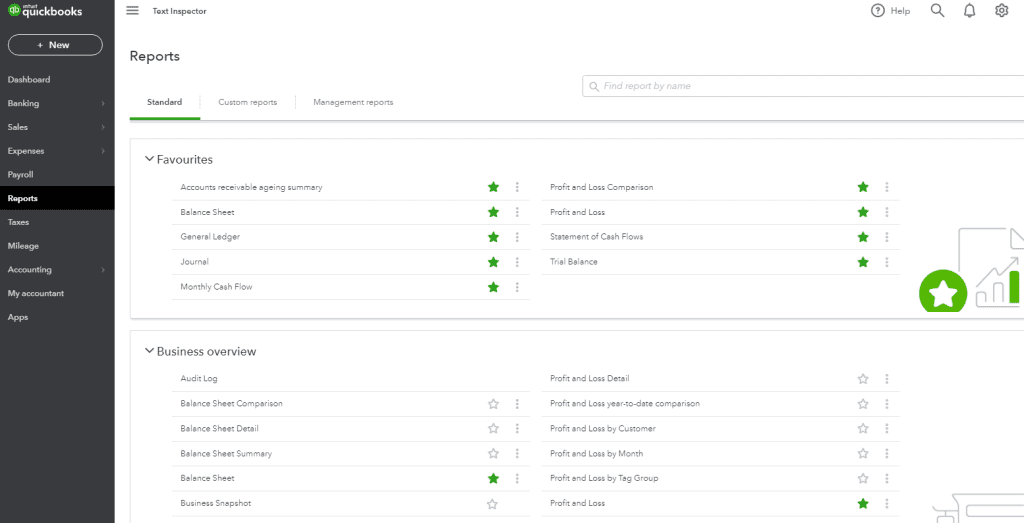 quickbook reporting dashboard