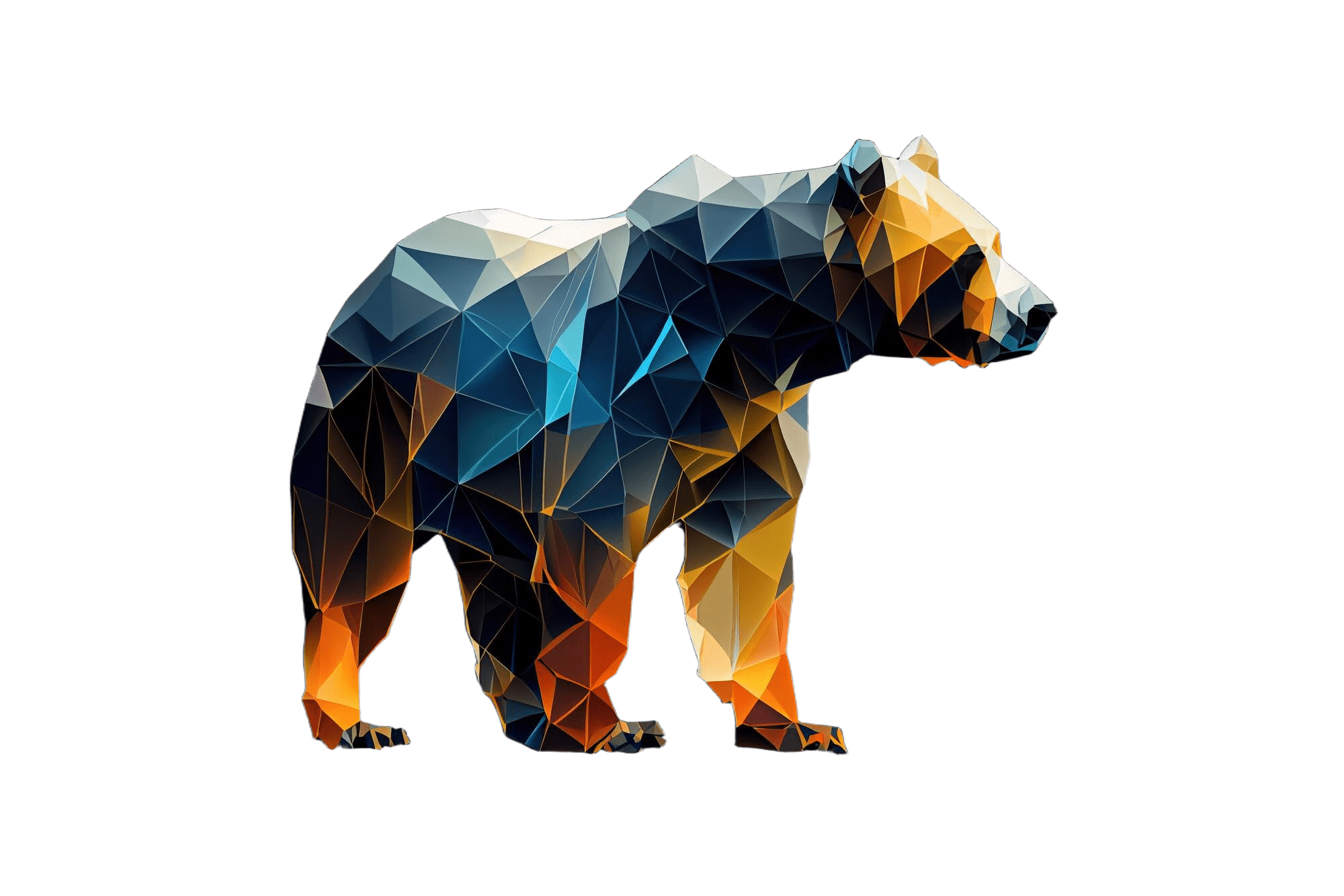Part-Time Finance Director represented by colored-polygonal-bear-